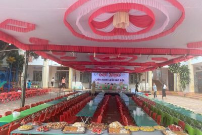 Tiệc Buffet liên hoan cuối năm của các cháu tại trường MN Măng Non