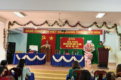 Hội nghị cán bộ, viên chức, người lao động trường Mầm non Măng Non năm học 2023 – 2024.